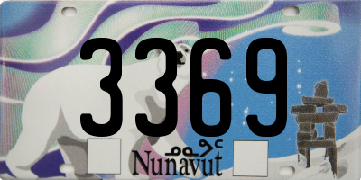 NU license plate 3369