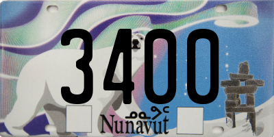 NU license plate 3400