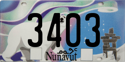 NU license plate 3403