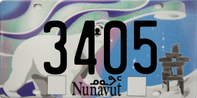 NU license plate 3405