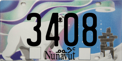 NU license plate 3408