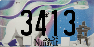 NU license plate 3413