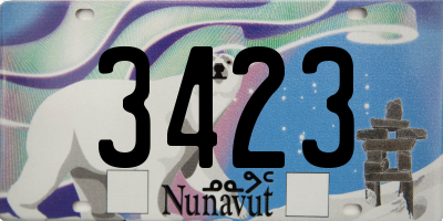 NU license plate 3423