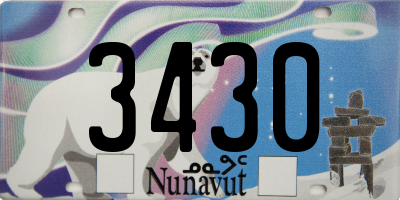 NU license plate 3430