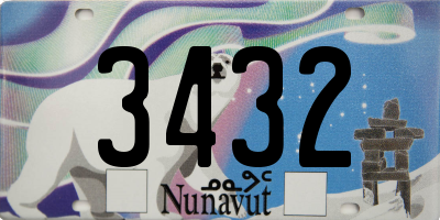 NU license plate 3432