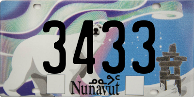 NU license plate 3433