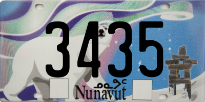 NU license plate 3435