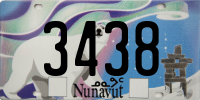 NU license plate 3438