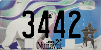 NU license plate 3442