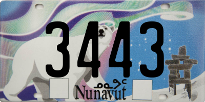 NU license plate 3443