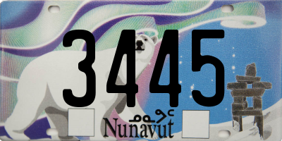 NU license plate 3445