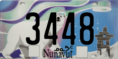 NU license plate 3448