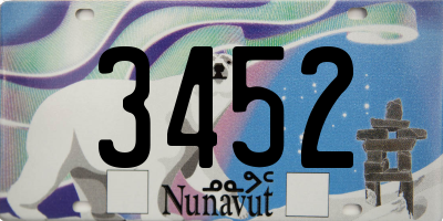 NU license plate 3452