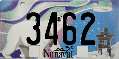 NU license plate 3462