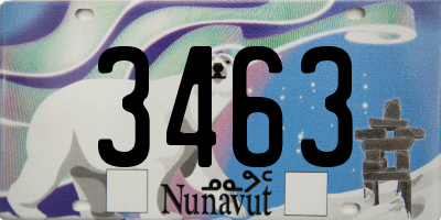 NU license plate 3463