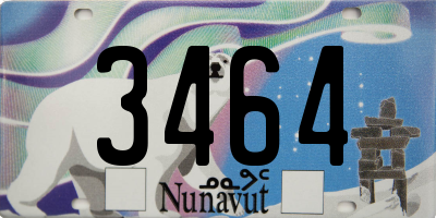 NU license plate 3464