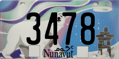 NU license plate 3478