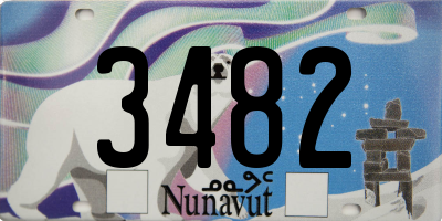 NU license plate 3482