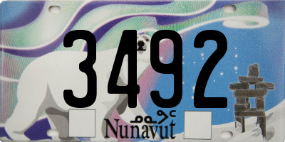 NU license plate 3492