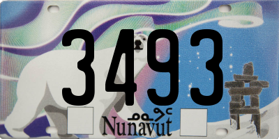 NU license plate 3493