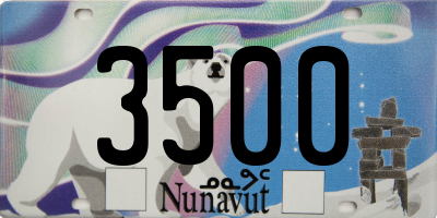 NU license plate 3500