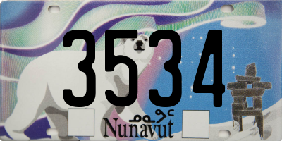 NU license plate 3534