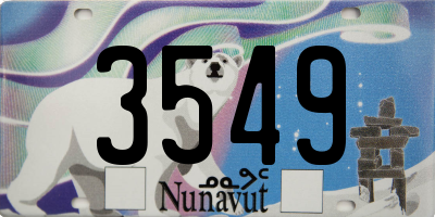 NU license plate 3549