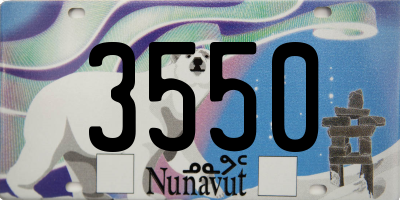 NU license plate 3550