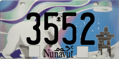 NU license plate 3552