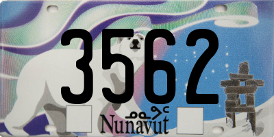 NU license plate 3562