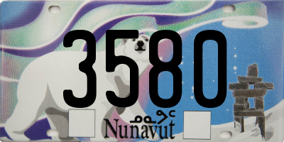 NU license plate 3580