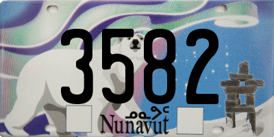 NU license plate 3582