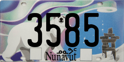 NU license plate 3585