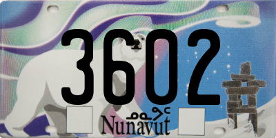 NU license plate 3602