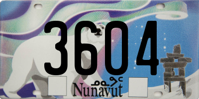 NU license plate 3604