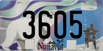 NU license plate 3605