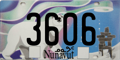 NU license plate 3606