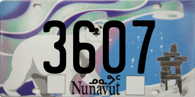 NU license plate 3607