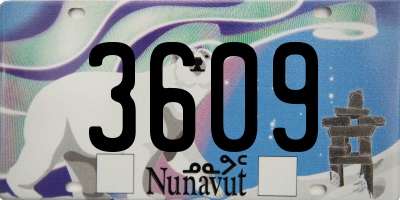 NU license plate 3609