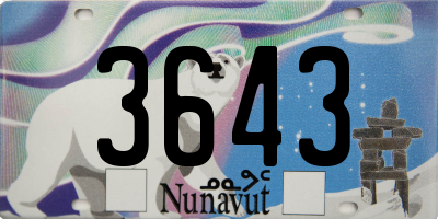 NU license plate 3643