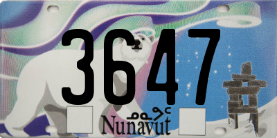 NU license plate 3647