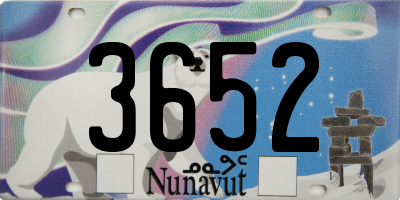 NU license plate 3652