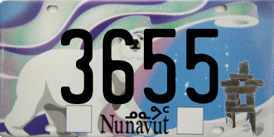 NU license plate 3655