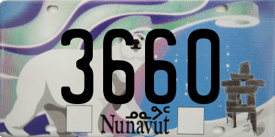 NU license plate 3660