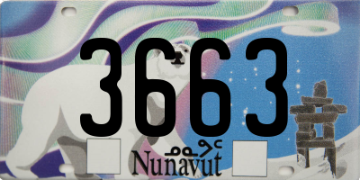 NU license plate 3663