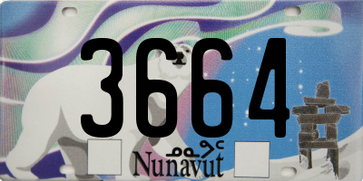 NU license plate 3664