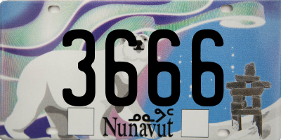 NU license plate 3666