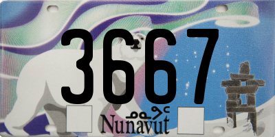 NU license plate 3667