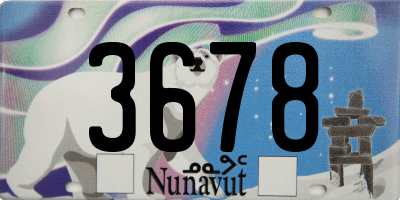 NU license plate 3678