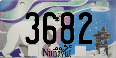 NU license plate 3682